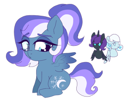 Size: 774x628 | Tagged: safe, artist:unoriginai, oc, oc only, oc:nyx, oc:snowdrop, alicorn, magical lesbian spawn, offspring, parent:oc:nyx, parent:oc:snowdrop, parents:oc x oc, parents:snownyx, simple background, transparent background