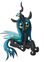 Size: 600x850 | Tagged: safe, artist:nedemai, queen chrysalis, changeling, changeling queen, cute, cutealis, female, solo