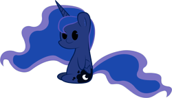 Size: 1870x1073 | Tagged: safe, artist:zacatron94, princess luna, alicorn, pony, plushie, simple background, sitting, smiling, solo, transparent background, vector