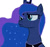 Size: 800x750 | Tagged: safe, artist:jbond, princess luna, alicorn, pony, female, horn, mare, simple background, solo