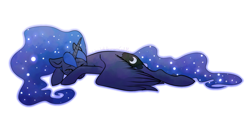 Size: 1024x473 | Tagged: safe, artist:inkdemoncuddles, princess luna, alicorn, pony, crying, prone, sad, solo