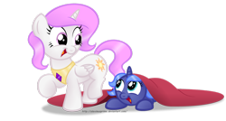 Size: 1280x686 | Tagged: safe, artist:aleximusprime, princess celestia, princess luna, alicorn, pony, carpet, cewestia, cute, filly, hnnng, simple background, transparent background, woona