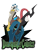 Size: 500x659 | Tagged: safe, artist:peachiekeenie, discord, queen chrysalis, changeling, changeling queen, discorderlyconduct, female, horn