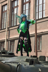 Size: 667x1000 | Tagged: safe, artist:nueteki, queen chrysalis, human, cosplay, irl, irl human, photo, solo