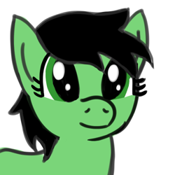 Size: 500x500 | Tagged: safe, artist:poniidesu, oc, oc only, oc:anon filly, earth pony, pony, bust, female, filly, portrait, simple background, solo, white background