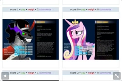 Size: 960x640 | Tagged: safe, screencap, king sombra, princess cadance, alicorn, pony, unicorn, exploitable meme, juxtaposition, juxtaposition win