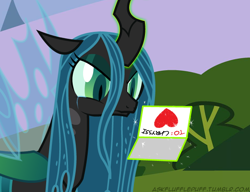 Size: 650x500 | Tagged: safe, artist:mixermike622, queen chrysalis, changeling, changeling queen, magic, solo, tumblr:ask fluffle puff