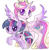 Size: 813x831 | Tagged: safe, artist:lustrous-dreams, princess cadance, twilight sparkle, alicorn, pony, unicorn, ask, ask filly twilight, crystallized, female, filly, filly twilight sparkle, mare, tumblr