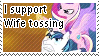 Size: 99x56 | Tagged: safe, artist:s-laughtur, princess cadance, shining armor, alicorn, pony, unicorn, deviantart stamp, epic wife tossing, stamp