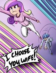 Size: 1041x1347 | Tagged: safe, artist:megasweet, artist:trelwin, princess cadance, shining armor, human, epic wife tossing, fastball special, female, humanized, male, parody, pokémon, shiningcadance, shipping, straight