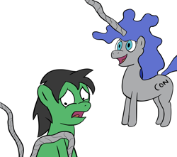 Size: 3400x3000 | Tagged: safe, oc, oc:anon filly, oc:contard, /mlp/ con, 4chan, blank stare, female, filly, simple background, uncomfortable, vestigial horn