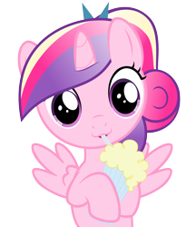 Size: 4108x5000 | Tagged: safe, artist:drpancakees, princess cadance, alicorn, pony, :3, absurd resolution, cute, cutedance, filly, looking at you, milkshake, milkshake ponies, simple background, smiling, solo, transparent background, vector