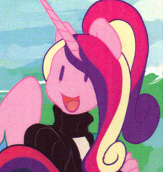 Size: 424x448 | Tagged: safe, princess cadance, anthro, ambiguous facial structure, faic, hoofbeat, hoofbeat 2, reaction image