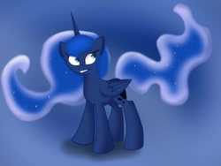 Size: 800x600 | Tagged: safe, artist:sdyfly, princess luna, alicorn, pony, female, horn, mare, simple background, solo