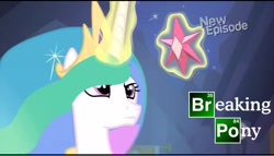 Size: 768x440 | Tagged: safe, edit, edited screencap, screencap, princess celestia, alicorn, pony, princess twilight sparkle (episode), breaking bad