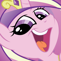 Size: 8000x8000 | Tagged: safe, artist:juniberries, princess cadance, alicorn, pony, absurd resolution, reaction image, smeel, solo