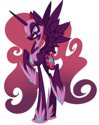 Size: 1834x2309 | Tagged: safe, artist:cuttycommando, princess cadance, alicorn, pony, corrupted, lust, nightmare (entity), nightmare cadance, nightmarified, seven deadly sins, simple background, solo, transparent background