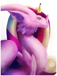 Size: 755x1000 | Tagged: safe, artist:ius-iuris, princess cadance, dragon, dragondance, dragonified, solo, species swap