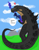 Size: 500x647 | Tagged: safe, artist:johng117, princess luna, alicorn, kaiju, pony, crossover, crossover shipping, godzilla, godzilla (series), godzilla 2014, godzilluna, heart, lunazilla, shipping, tail pull, wat, yelling