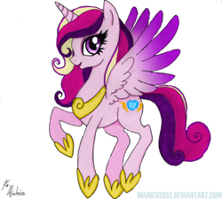 Size: 600x541 | Tagged: dead source, safe, artist:manicverse, princess cadance, alicorn, pony, female, mare, solo