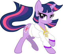 Size: 9000x7702 | Tagged: dead source, safe, artist:dontlink, derpibooru import, twilight sparkle, pony, unicorn, absurd resolution, bedroom eyes, clothes, female, lidded eyes, mare, raised hoof, raised leg, simple background, smiling, solo, transparent background, twililicious, vector