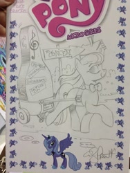 Size: 852x1136 | Tagged: safe, artist:andypriceart, octavia melody, princess luna, alicorn, earth pony, pony, blank flank, denvercon, s1 luna, sketch, traditional art