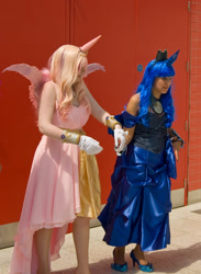 Size: 1312x1793 | Tagged: safe, princess cadance, princess luna, human, cosplay, irl, irl human, photo