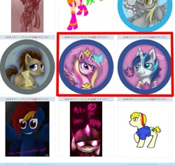 Size: 993x937 | Tagged: safe, princess cadance, shining armor, alicorn, pony, unicorn, exploitable meme, juxtaposition, juxtaposition win