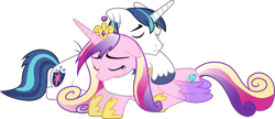 Size: 9170x3950 | Tagged: safe, artist:90sigma, princess cadance, shining armor, alicorn, pony, unicorn, the crystal empire, simple background, transparent background, vector