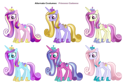 Size: 3917x2578 | Tagged: safe, artist:pika-robo, artist:sakatagintoki117, princess cadance, sapphire joy, crystal pony, pony, alternate costumes, palette swap, recolor, vector