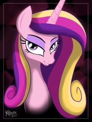 Size: 1416x1888 | Tagged: safe, artist:killryde, princess cadance, alicorn, pony, bust, portrait, smiling, solo