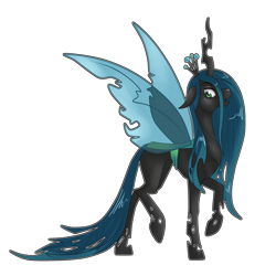 Size: 1200x1200 | Tagged: safe, artist:sugarcup, queen chrysalis, changeling, changeling queen, female, solo