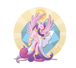 Size: 600x538 | Tagged: safe, artist:xkappax, princess cadance, alicorn, pony, crystal heart, female, horn, solo