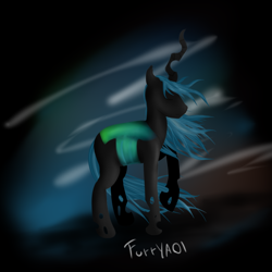 Size: 800x800 | Tagged: safe, artist:scouthiro, king metamorphosis, queen chrysalis, changeling, changeling queen, 30 minute art challenge, rule 63, solo