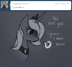 Size: 642x592 | Tagged: safe, princess luna, alicorn, pony, ask, s1 luna, solo, tumblr