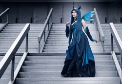 Size: 2048x1413 | Tagged: safe, artist:10thmuse, queen chrysalis, human, 2013, clothes, convention, cosplay, dragoncon, dress, irl, irl human, photo, solo