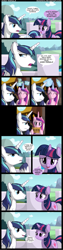 Size: 1471x5800 | Tagged: safe, artist:veggie55, princess cadance, shining armor, twilight sparkle, alicorn, pony, unicorn, comic, hilarious in hindsight, shining armor is a goddamn moron