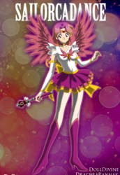 Size: 396x577 | Tagged: safe, artist:angleyck, princess cadance, humanized, ponified, sailor moon, skinny, winged humanization