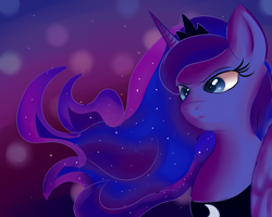 Size: 1600x1280 | Tagged: safe, artist:seshiriachan, princess luna, alicorn, pony, female, horn, mare, simple background, solo