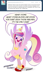 Size: 795x1348 | Tagged: safe, artist:deeptriviality, princess cadance, alicorn, pony, ask, dearprincesscadance, faic, female, mare, merrily cadancing all over your hopes and dreams