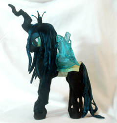 Size: 1470x1540 | Tagged: safe, artist:whiteheather, queen chrysalis, changeling, changeling queen, irl, photo, plushie