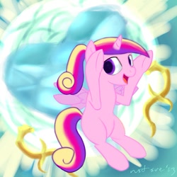 Size: 767x767 | Tagged: safe, artist:im not sue, princess cadance, alicorn, pony, cute, filly, solo, younger