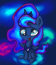 Size: 1280x1475 | Tagged: safe, artist:lunoley, princess luna, alicorn, pony, derp, lunadoodle, solo