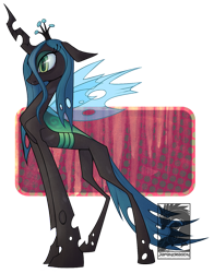 Size: 800x1018 | Tagged: safe, artist:japandragon, queen chrysalis, changeling, changeling queen, female, quadrupedal, simple background, solo, transparent background