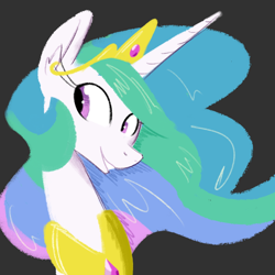 Size: 700x700 | Tagged: safe, artist:goat train, princess celestia, alicorn, pony, portrait, smiling, solo