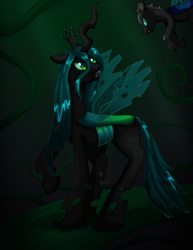 Size: 1233x1596 | Tagged: safe, artist:dreamerswork, queen chrysalis, changeling, changeling queen, cuteling, mommy chrissy