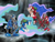 Size: 506x380 | Tagged: safe, artist:a-jaller, princess celestia, princess luna, alicorn, pony, bahrag, bionicle, cahdok, gahdok, lego, parody