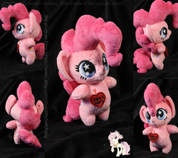 Size: 1685x1500 | Tagged: safe, artist:nakedskull, derpibooru import, pinkie pie, pony, bipedal, chibi, cute, diapinkes, irl, photo, plushie, solo, starry eyes, t pose, wingding eyes