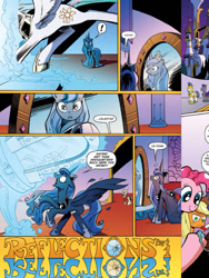 Size: 720x960 | Tagged: safe, idw, kibitz, princess celestia, princess luna, alicorn, pony, spoiler:comic, spoiler:comic17, idw advertisement, magic mirror, preview