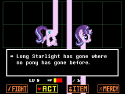 Size: 640x480 | Tagged: safe, artist:flynnmlp, starlight glimmer, pony, unicorn, lesser dog, long glimmer, meme, necc, undertale